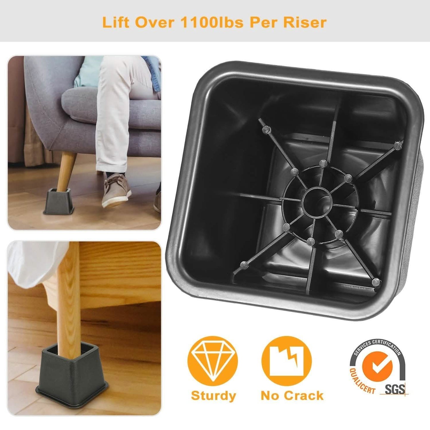 8-Pieces: Furniture Risers DailySale