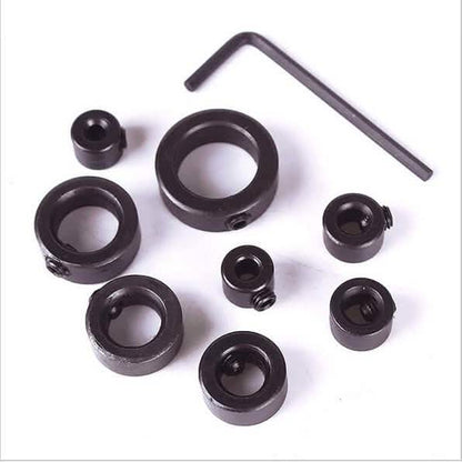 8-Pieces Set: Woodworking Drill Bit Depth Stop Collars Ring Positioner DailySale