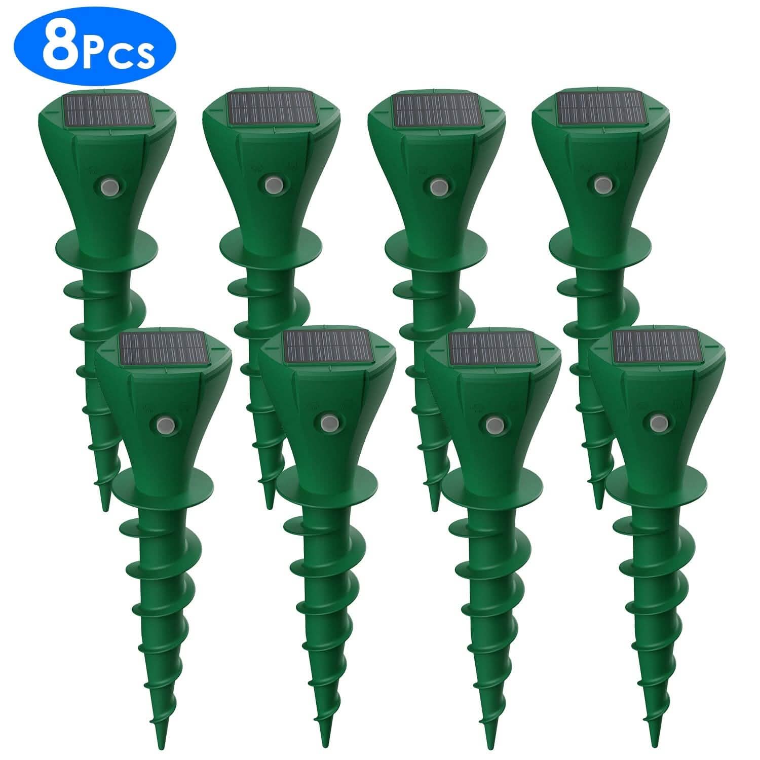 8-Pieces: Solar Powered Repellent Waterproof Solar Vibration Stake DailySale