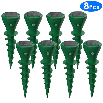 8-Pieces: Solar Powered Repellent Waterproof Solar Vibration Stake DailySale