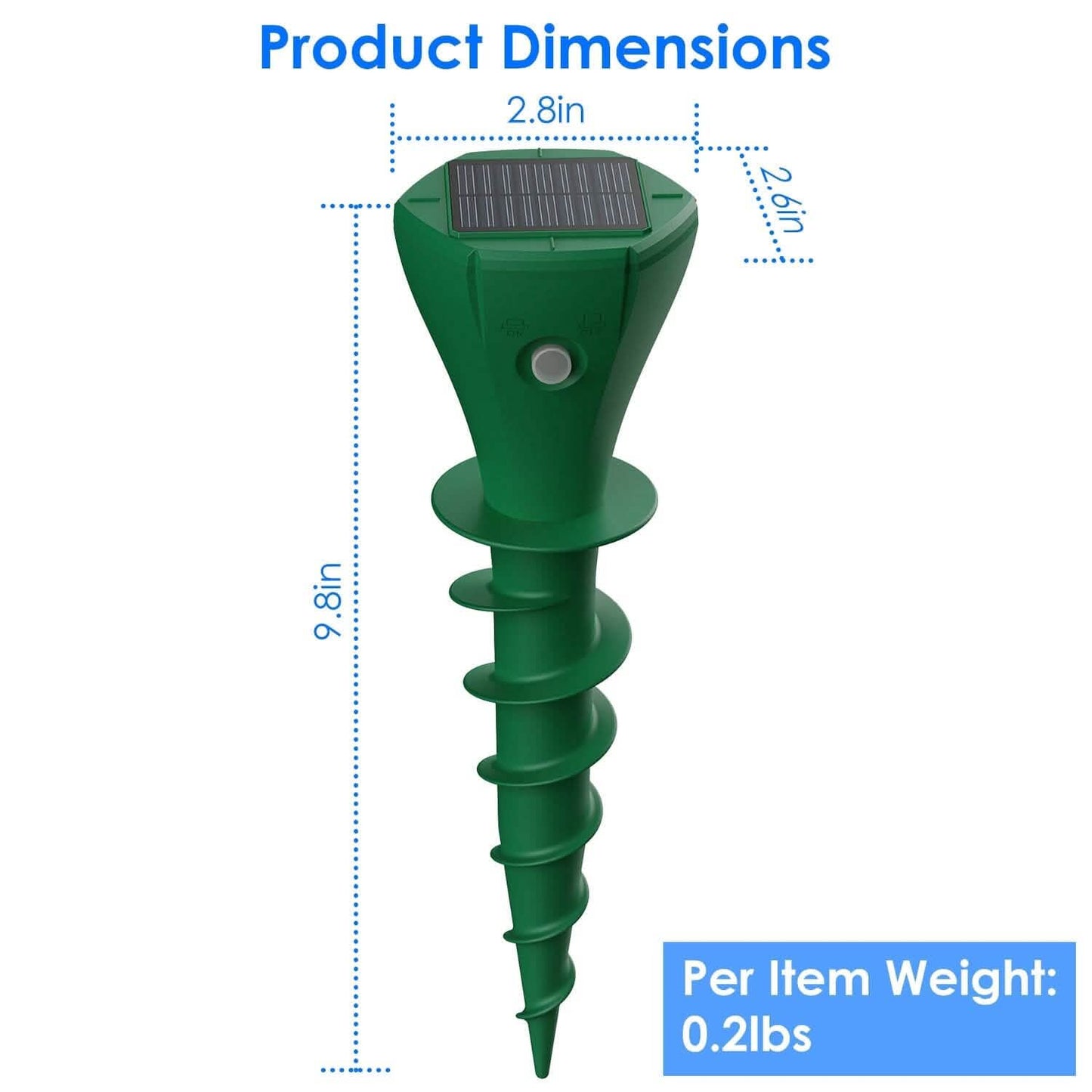8-Pieces: Solar Powered Repellent Waterproof Solar Vibration Stake DailySale