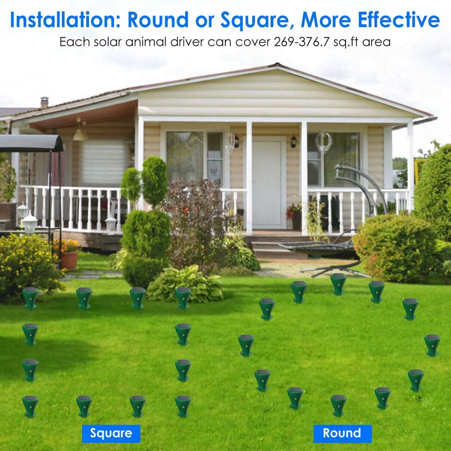 8-Pieces: Solar Powered Repellent Waterproof Solar Vibration Stake DailySale