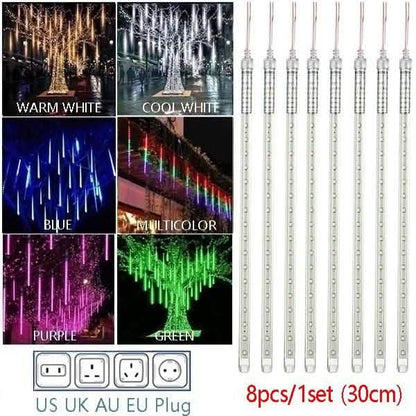 8-Pieces: Waterproof LED Meteor Shower Rain Lights DailySale