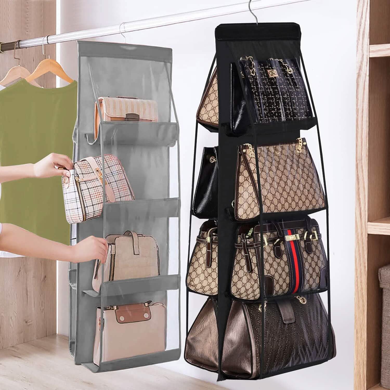 8 Pocket Hanging Purse Organizer Handbag Storage Hanger DailySale