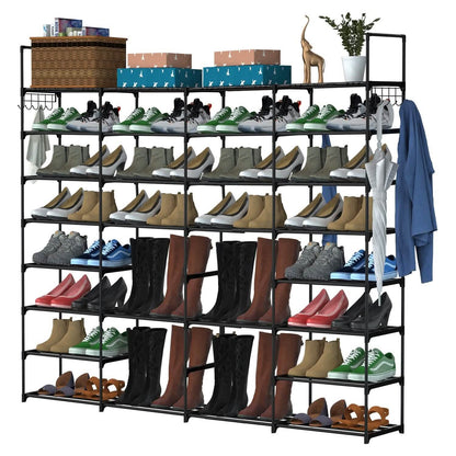 8-Tier Shoe Rack Metal Shoe Storage Shelf DailySale