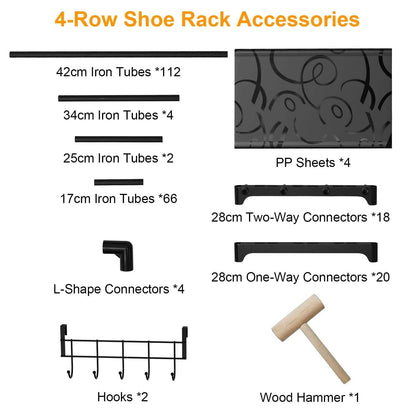 8-Tier Shoe Rack Metal Shoe Storage Shelf DailySale