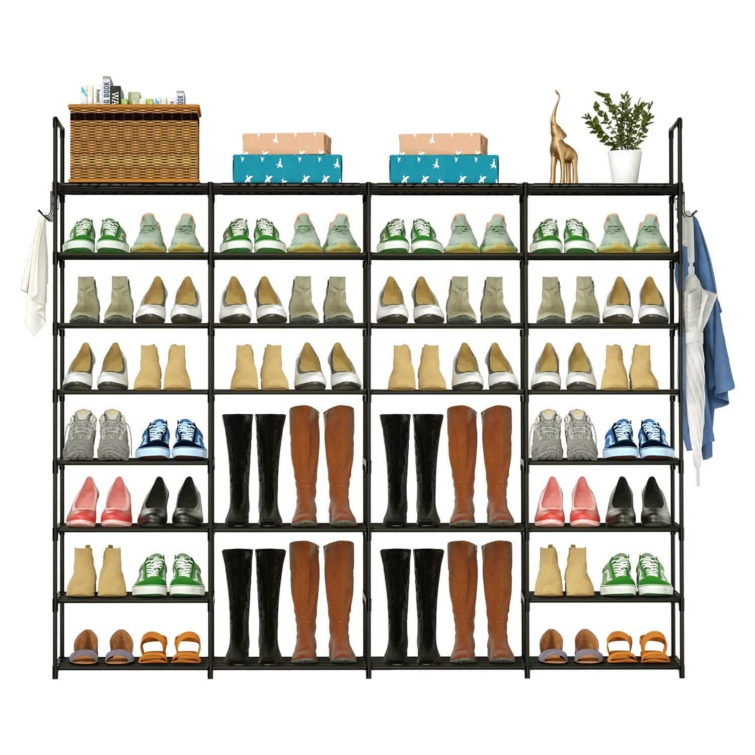 8-Tier Shoe Rack Metal Shoe Storage Shelf DailySale