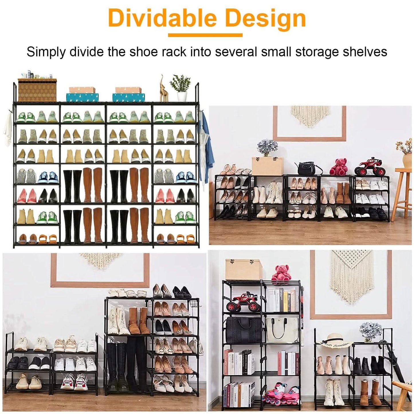 8-Tier Shoe Rack Metal Shoe Storage Shelf DailySale