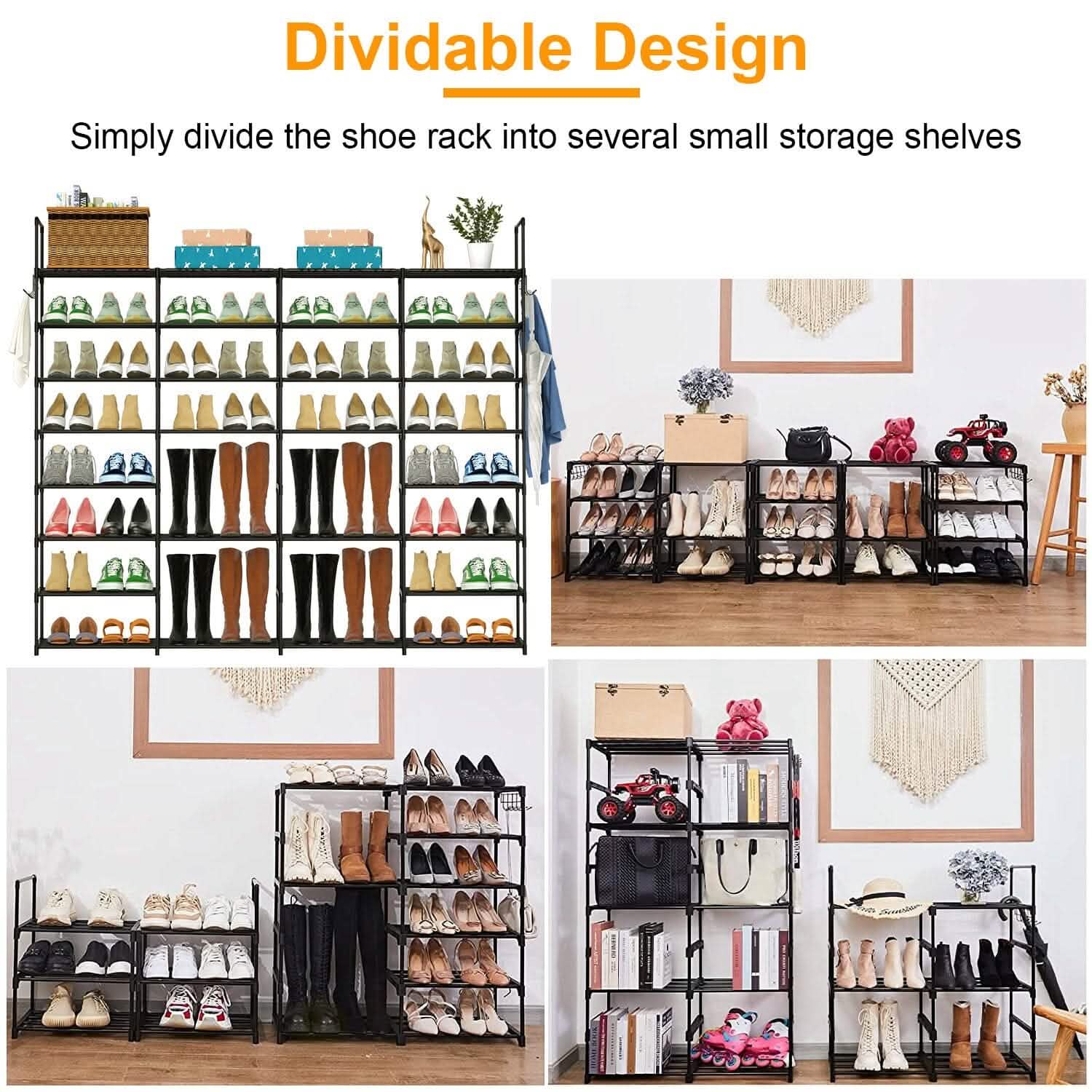 8-Tier Shoe Rack Metal Shoe Storage Shelf DailySale
