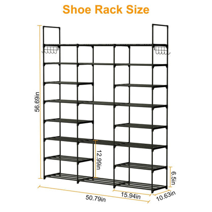 8-Tier Shoe Rack Metal Shoe Storage Shelf DailySale