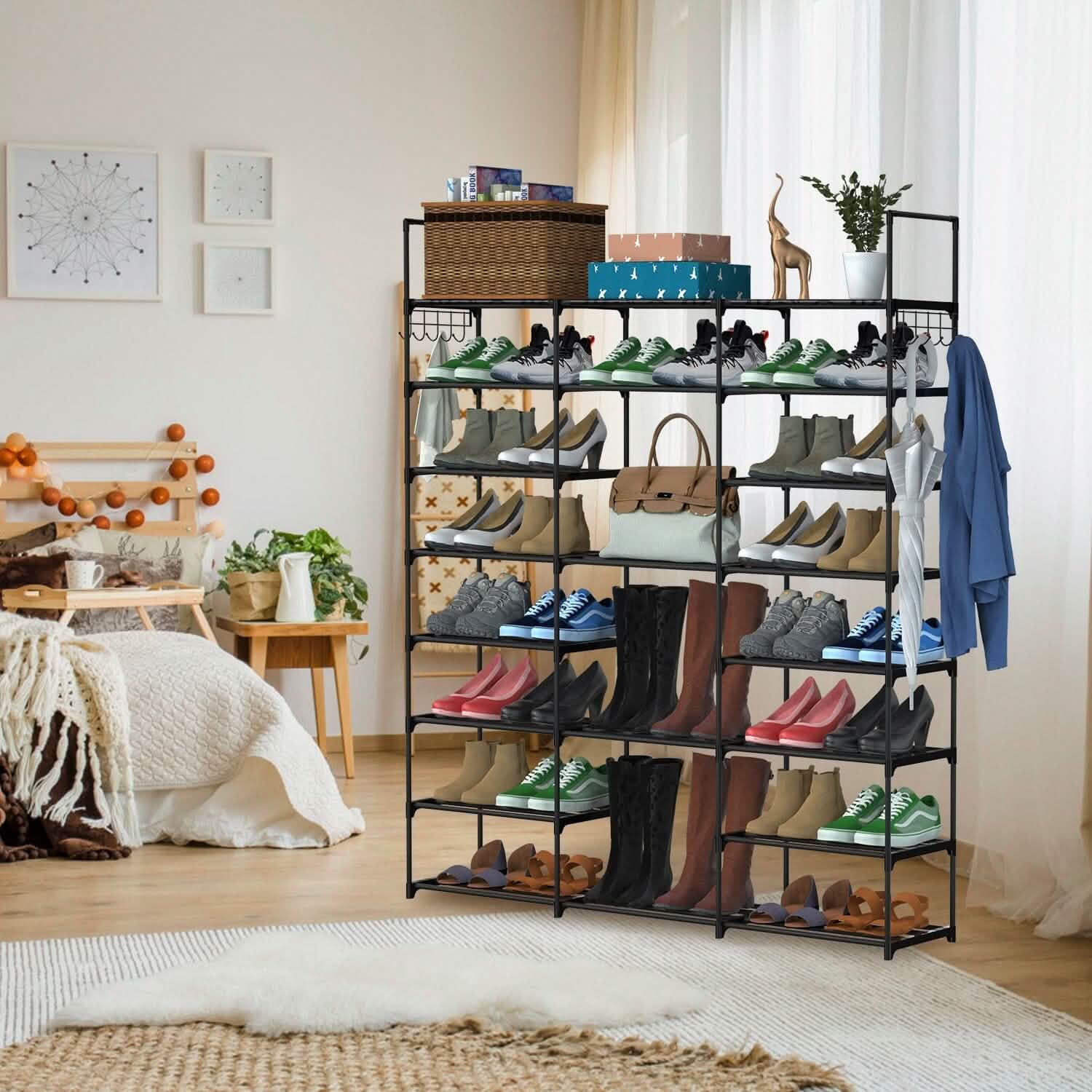 8-Tier Shoe Rack Metal Shoe Storage Shelf DailySale