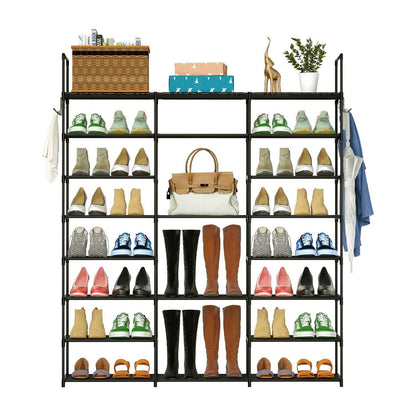 8-Tier Shoe Rack Metal Shoe Storage Shelf DailySale