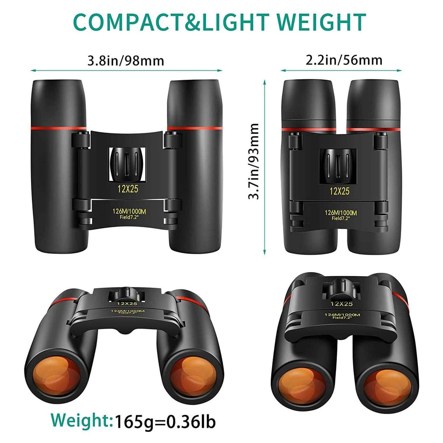 8 x 21 Small Pocket Binoculars Compact DailySale