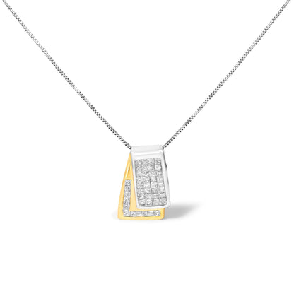14KT White Gold Diamond Box Pendant Necklace (1 cttw, H-I Color, SI2-I1 Clarity) Bids.com
