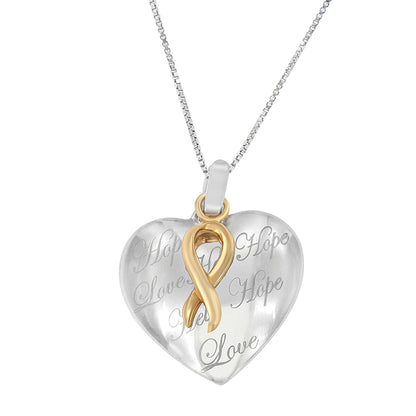 10K Yellow Gold Over Silver Heart Pendant Necklace Bids.com