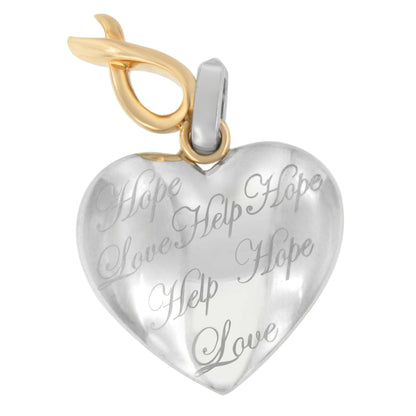 10K Yellow Gold Over Silver Heart Pendant Necklace Bids.com