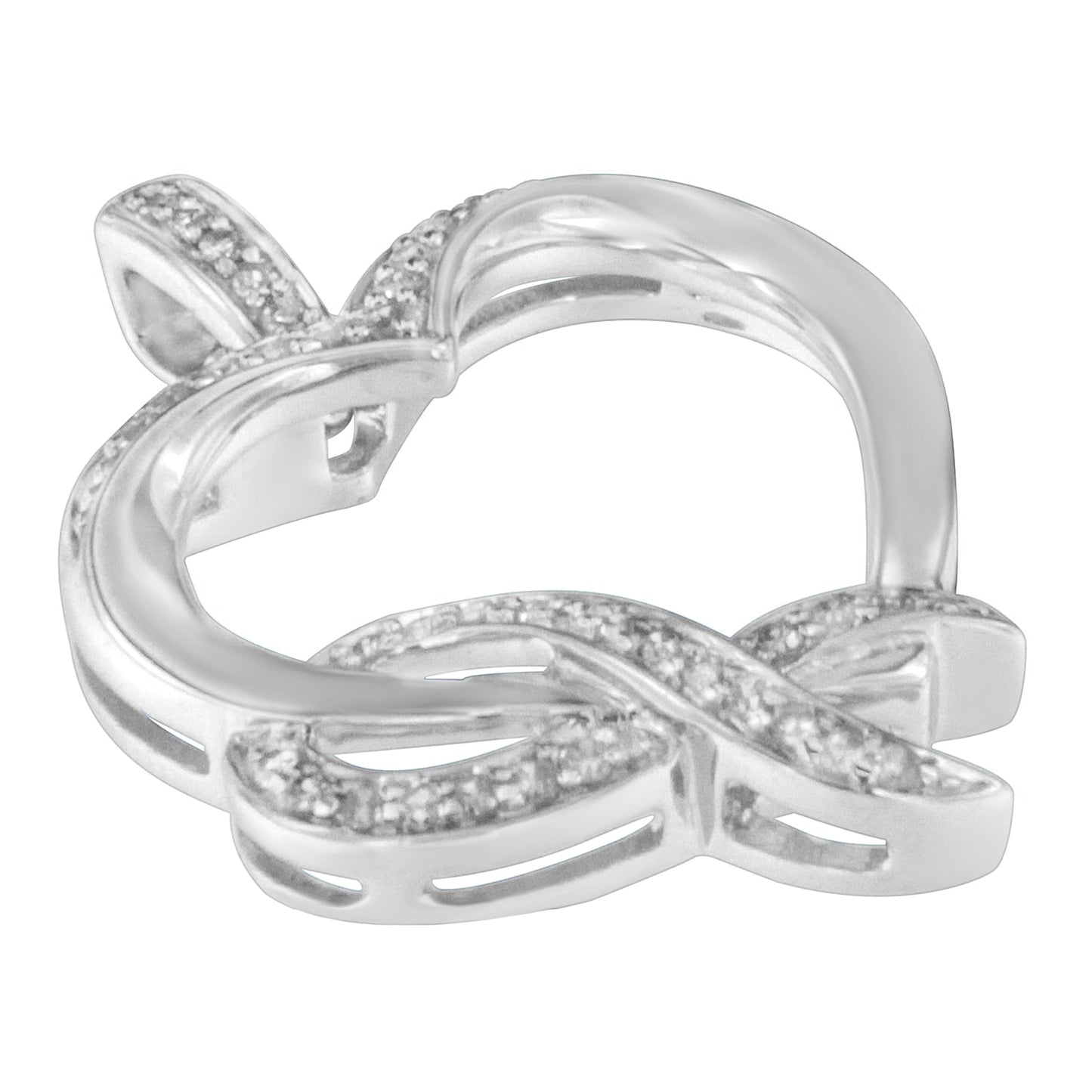 .925 Sterling Silver 1/6 cttw Diamond Heart Pendant Necklace (H-I, I1-I2) Bids.com