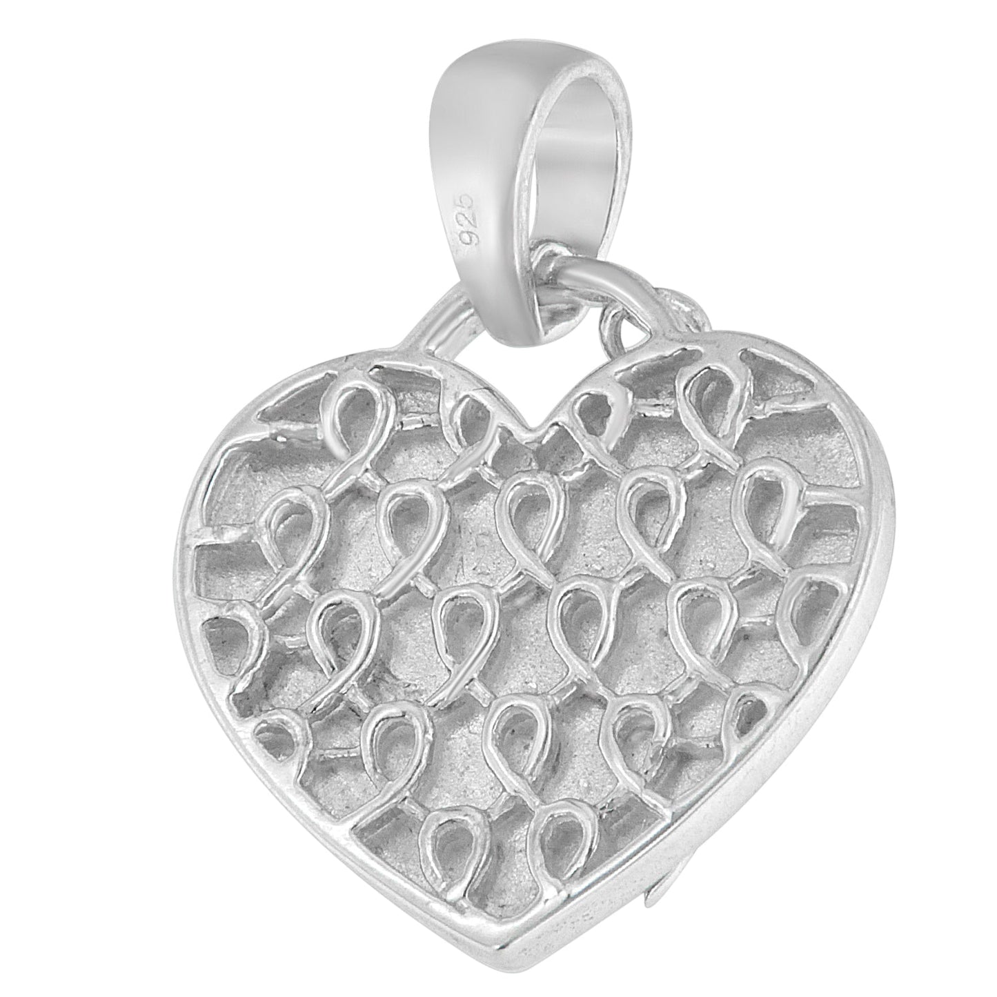 .925 Sterling Silver 1/10 cttw Diamond Heart Pendant Necklace (H-I, I1-I2) Bids.com