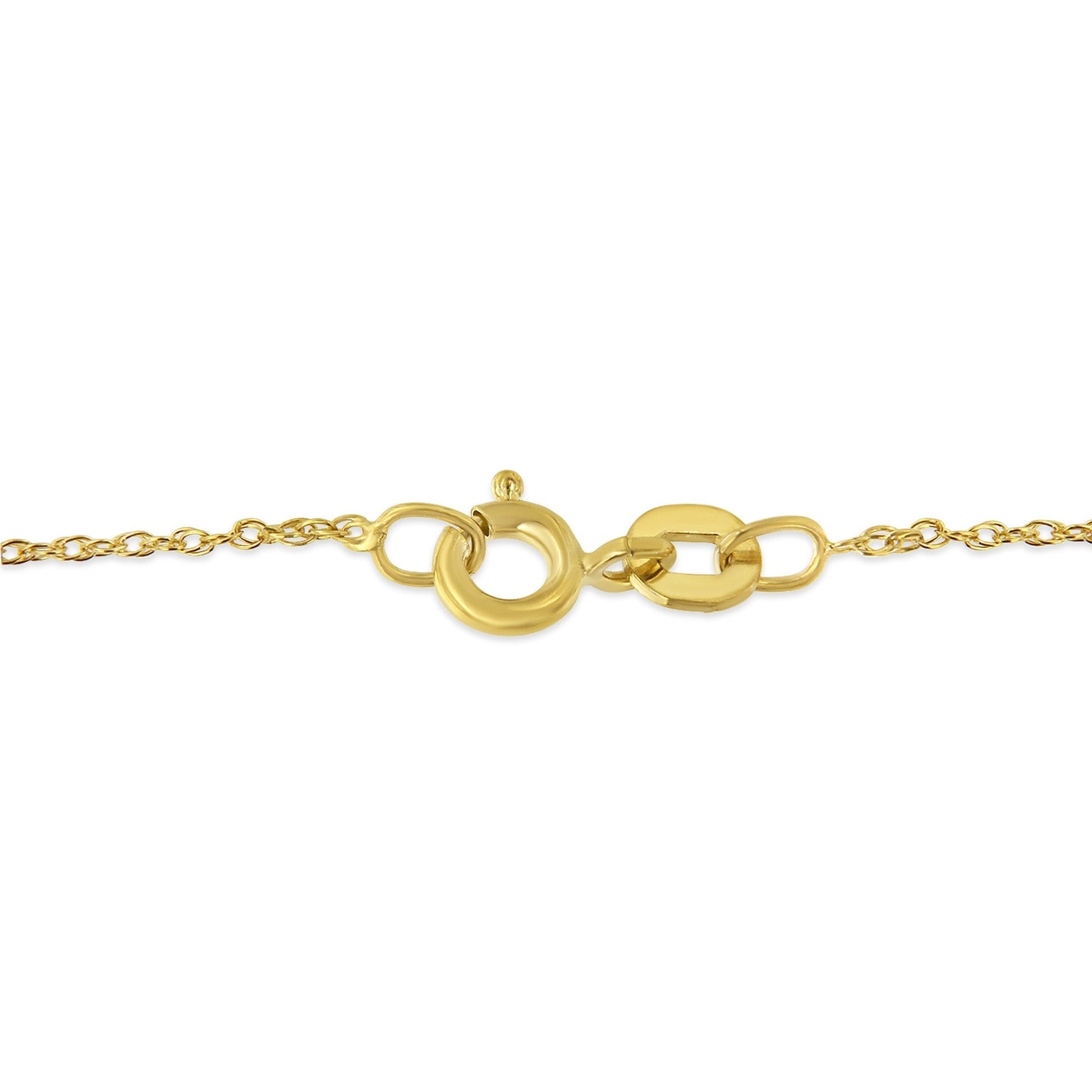 14K Yellow Gold Plated .925 Sterling Silver Diamond Accent Ribbon & Heart 18" Pendant Necklace (H-I Color, I2-I3 Clarity) Bids.com