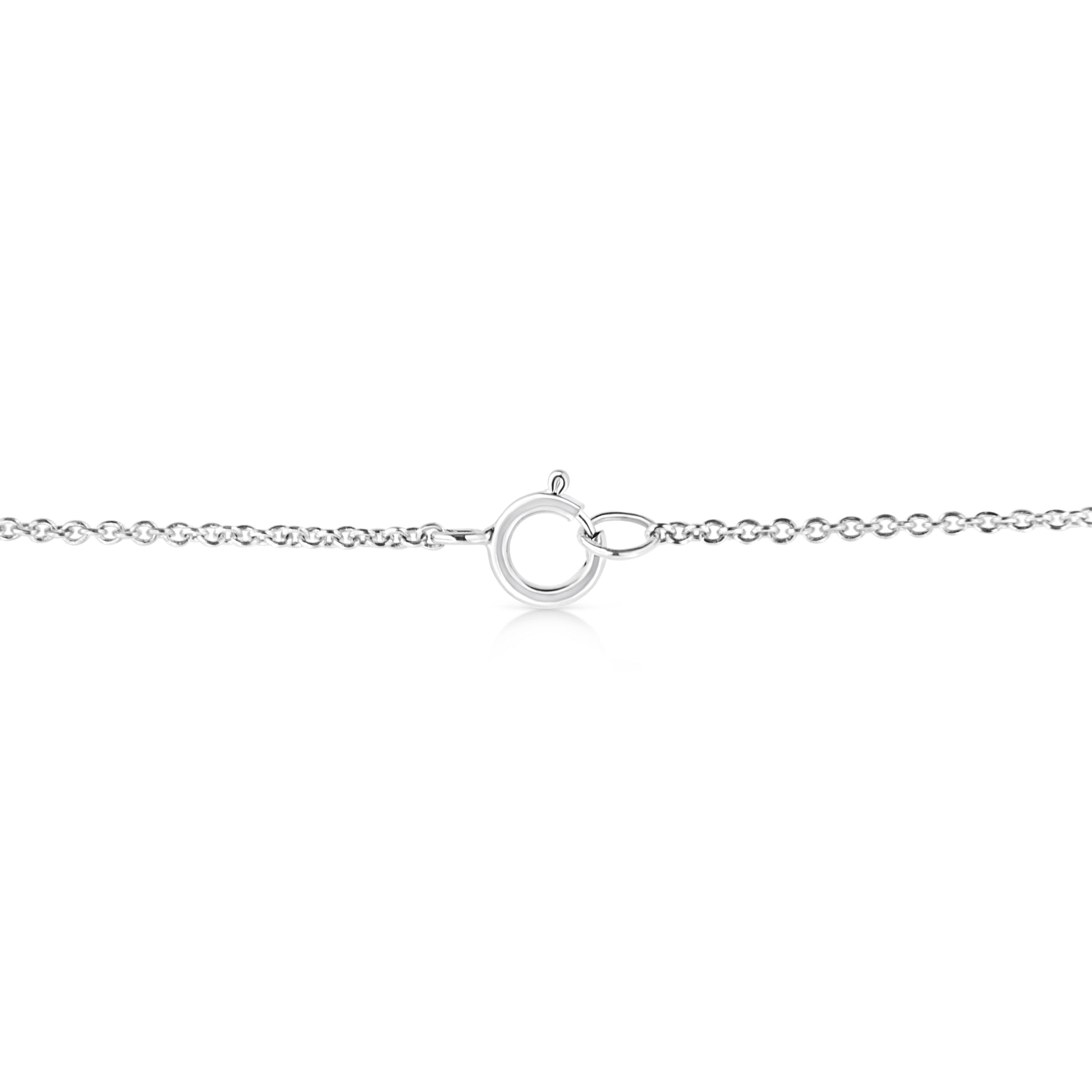 14K White Gold 1/2 Cttw Lab Grown Oval Shape Solitaire Diamond East West 18" Pendant Necklace (E-F Color, VS1-VS2 Clarity) Bids.com