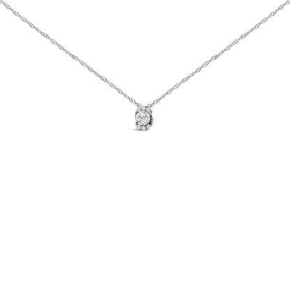 Sterling Silver 1/2 Cttw Lab Grown Diamond Oval Halo Pendant Necklace Bids.com