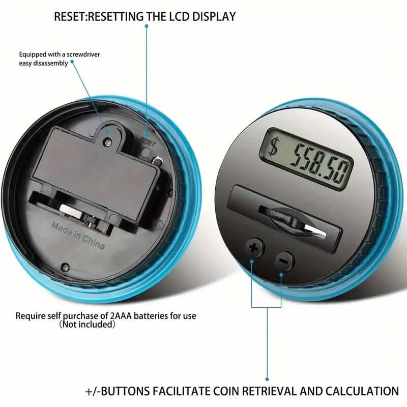 800+ Coin Capacity Digital Counting Money Jar DailySale