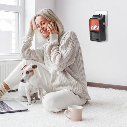 800w Plug-In Space Heater Wall Outlet with 360° Rotatable Plug DailySale