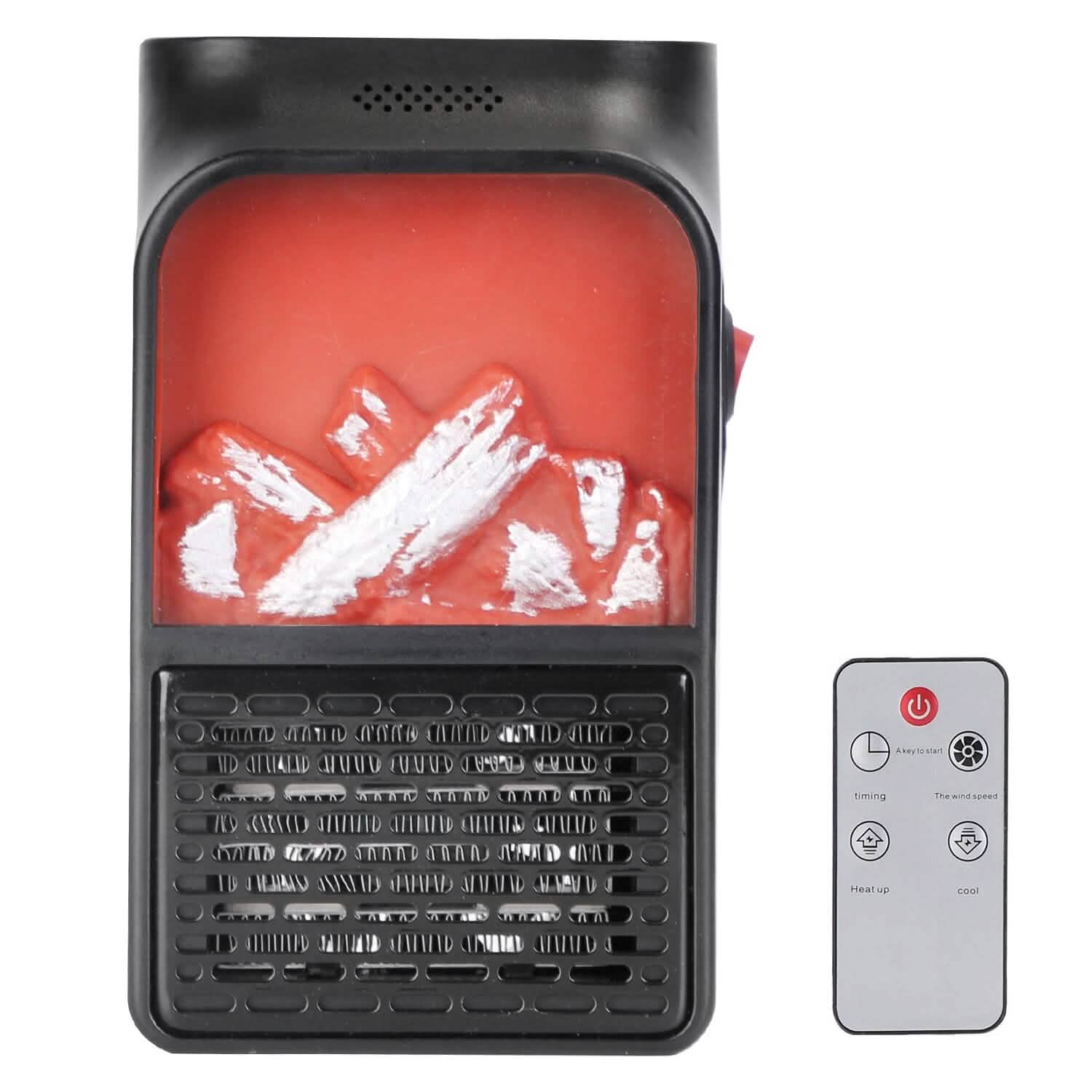 800w Plug-In Space Heater Wall Outlet with 360° Rotatable Plug DailySale