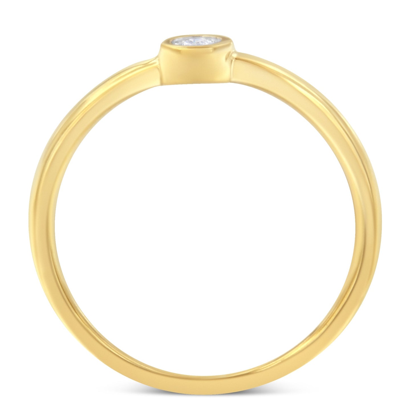 14K Yellow Gold Plated .925 Sterling Silver Miracle Set Diamond Ring (1/20 Cttw, J-K Color, I1-I2 Clarity) - Size 6 Bids.com