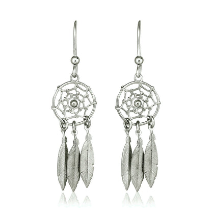Sterling Silver Dream Catcher Dangle Earrings Bids.com