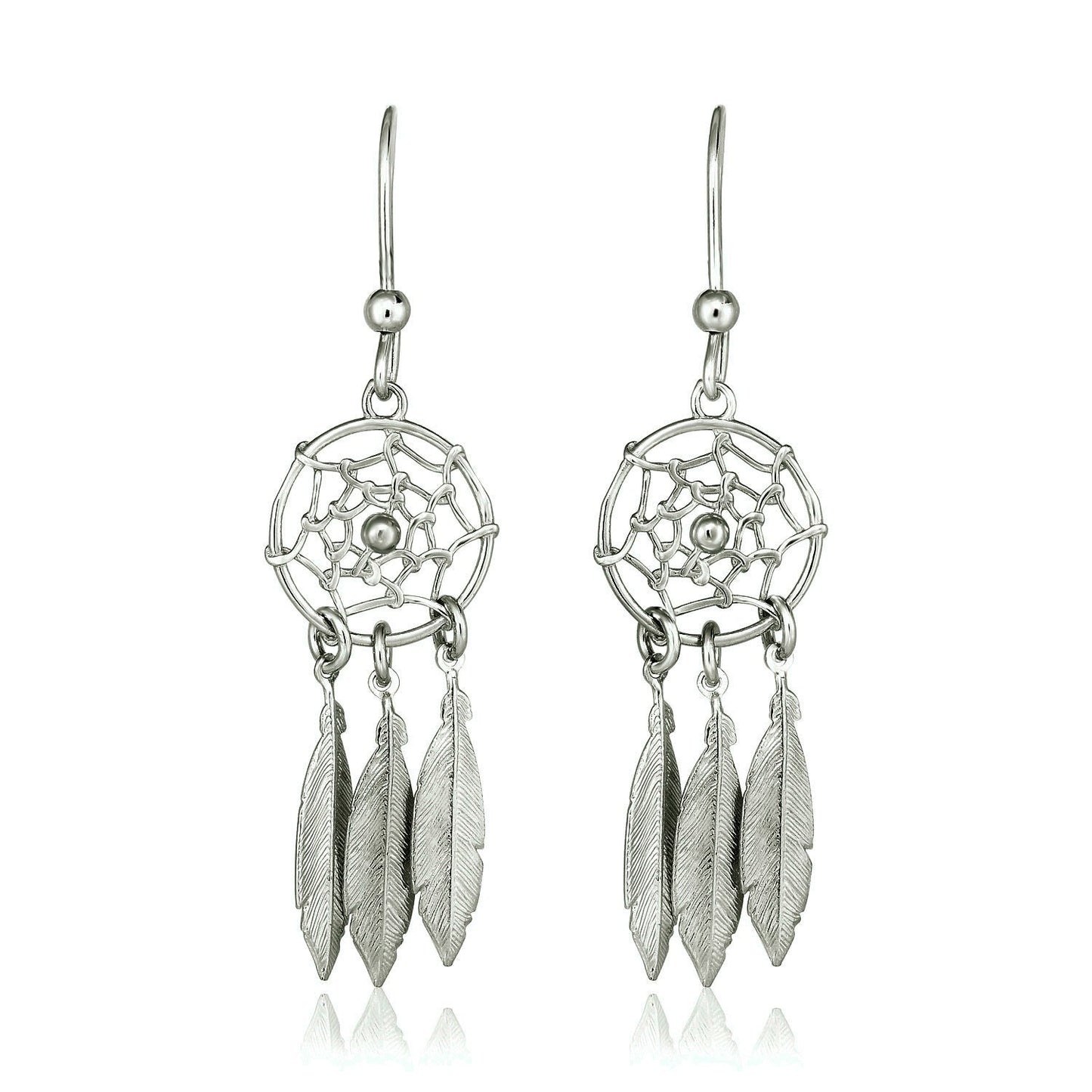 Sterling Silver Dream Catcher Dangle Earrings Bids.com