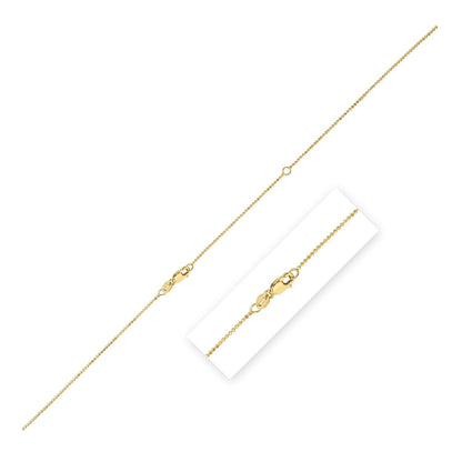 Double Extendable Bead Chain in 14k Yellow Gold (1.00 mm) Bids.com