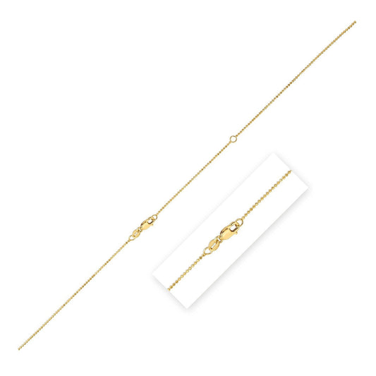 Double Extendable Bead Chain in 14k Yellow Gold (1.00 mm) Bids.com