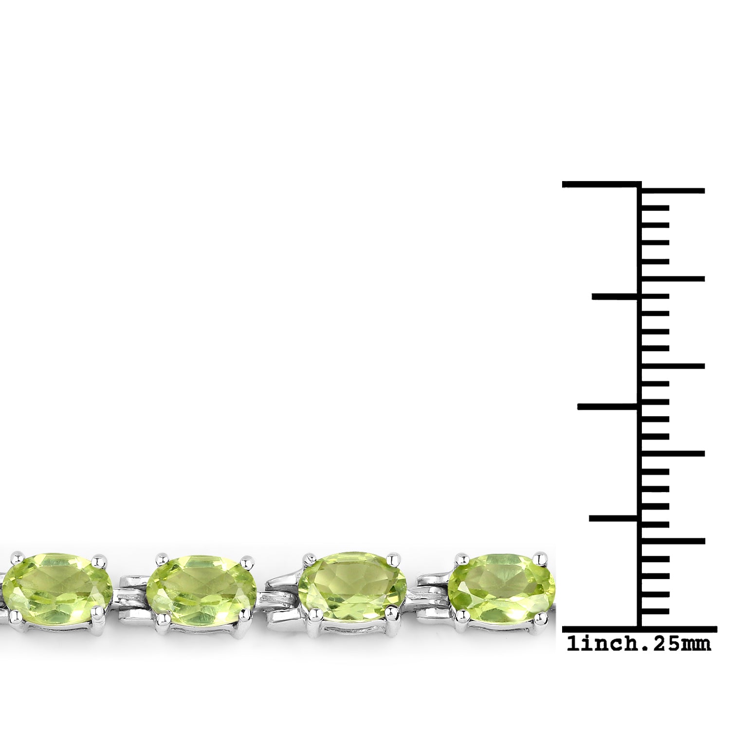 8.61 Carat Genuine Peridot .925 Sterling Silver Bracelet Bids.com