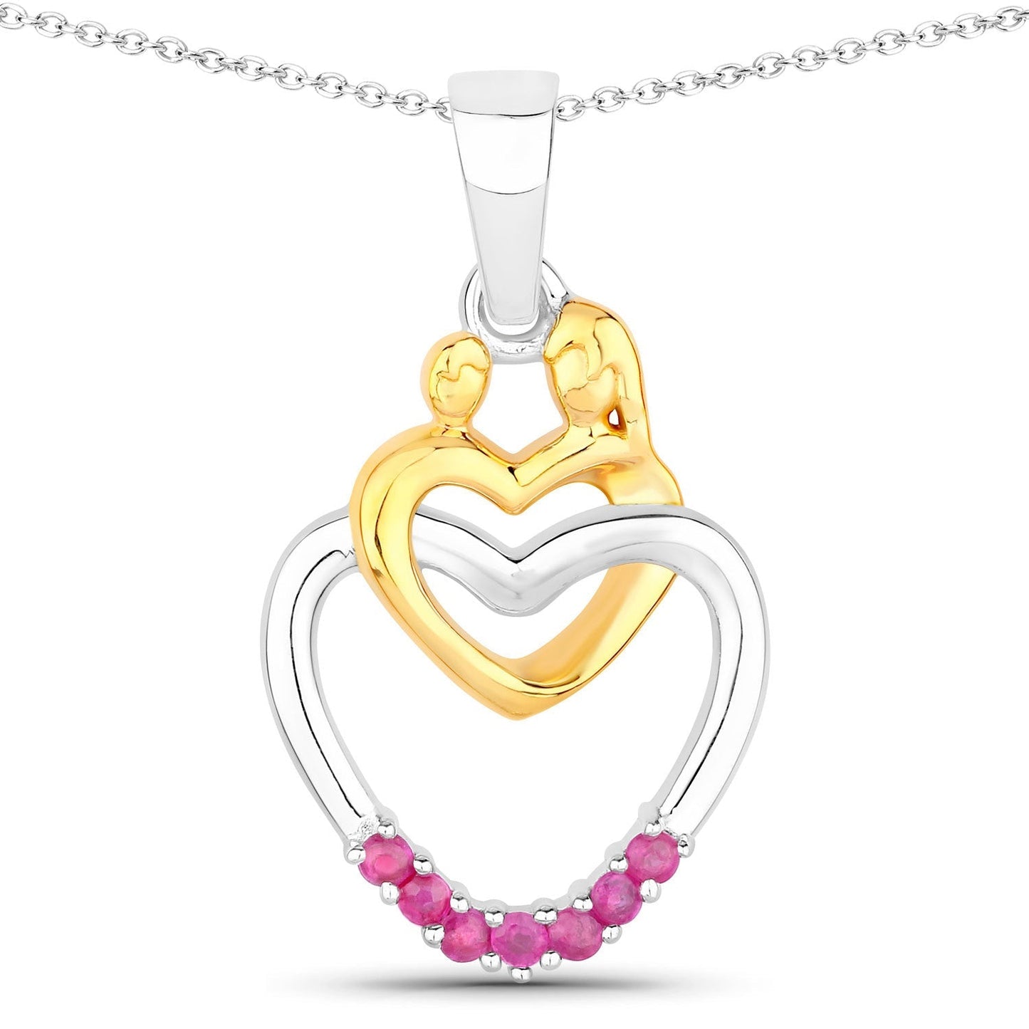0.14 Carat Genuine Ruby .925 Sterling Silver Pendant Bids.com