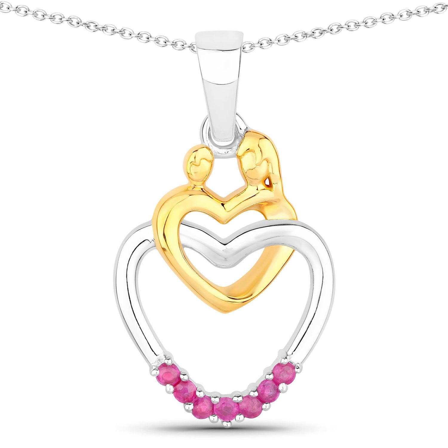 0.14 Carat Genuine Ruby .925 Sterling Silver Pendant Bids.com