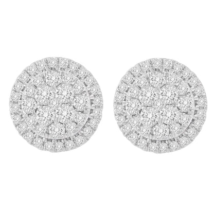 10K Yellow Gold Round Cut Diamond Earrings (1.5 cttw, H-I Color, I2-I3 Clarity) Bids.com
