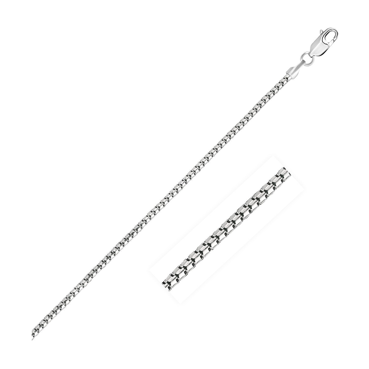 14k White Gold Ice Chain 1.3mm Bids.com