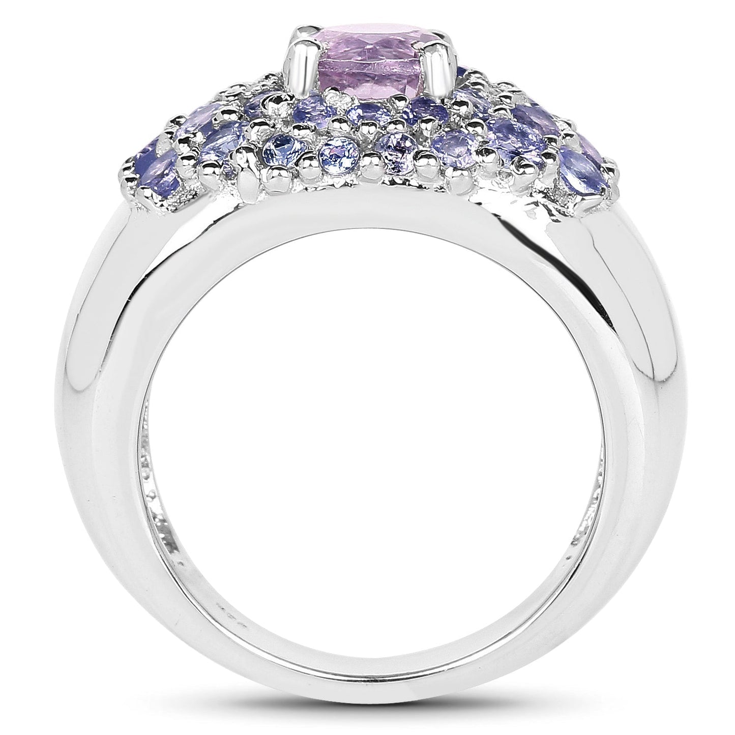 2.43 Carat Genuine Amethyst and Tanzanite .925 Sterling Silver Ring Bids.com