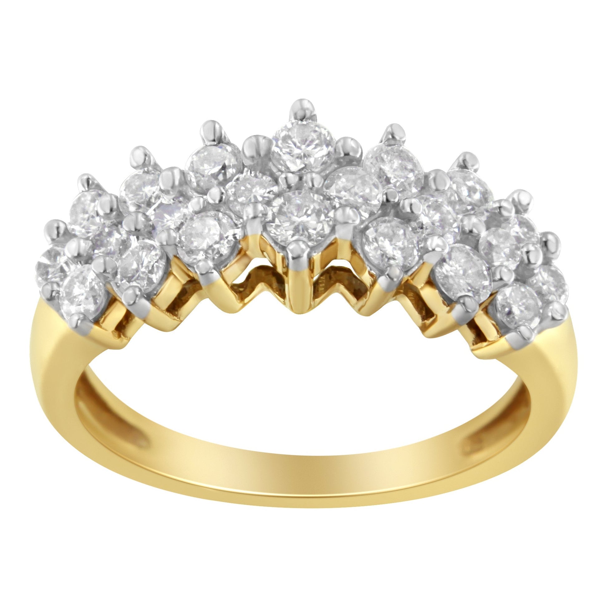 10K Yellow Gold Round Diamond Ring (1 cttw, J-K Color, I1-I2 Clarity) Bids.com