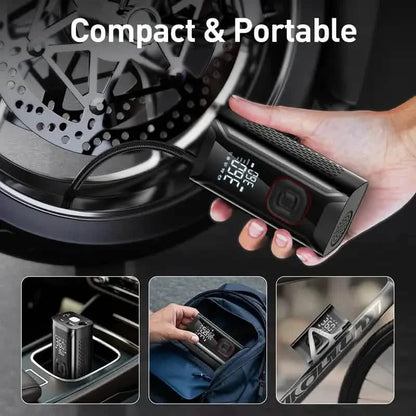 Tire Inflator Portable Air Compressor – Cordless 150PSI Pump with 10000mAh Battery for Car, Bike, Motorcycle, and Ball DailySale