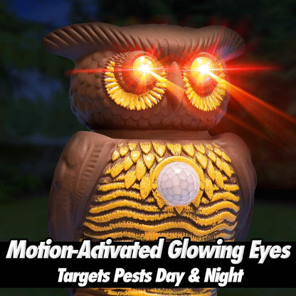 Owl Alert Statue - Targets Outdoor Pests Like Racoons, Deer, Rabbits, Squirrels, Mice and More DailySale