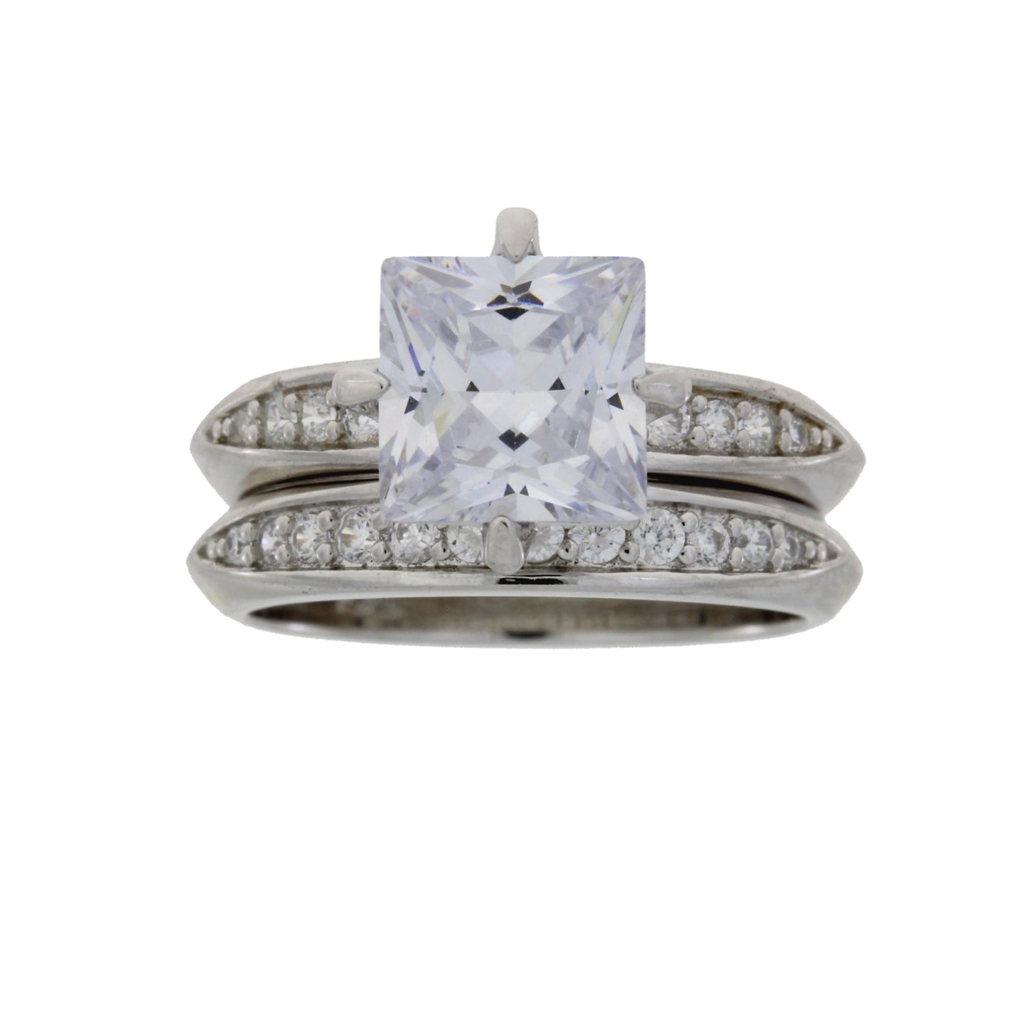 Natural Cubic Zirconium CZ SS Bridal Sterling Silver Bids.com