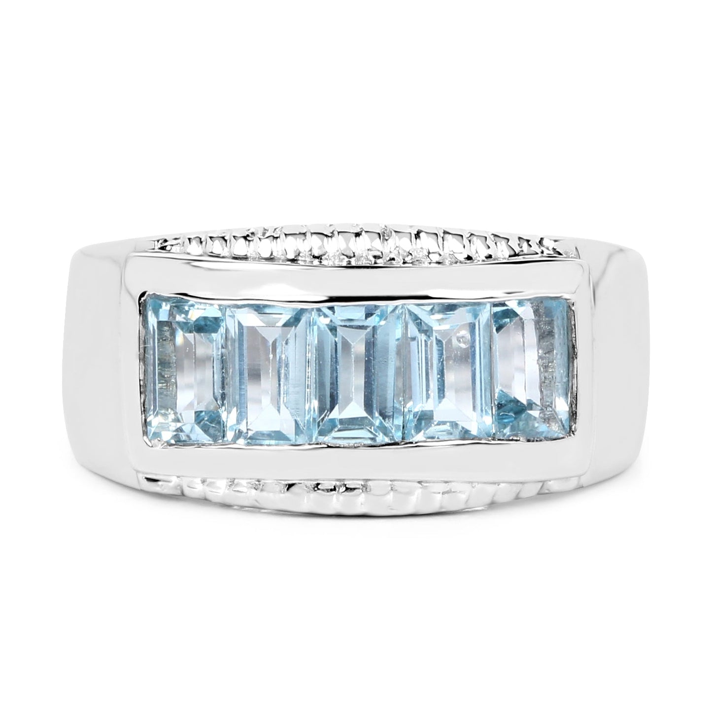1.75 Carat Genuine Blue Topaz .925 Sterling Silver Ring Bids.com