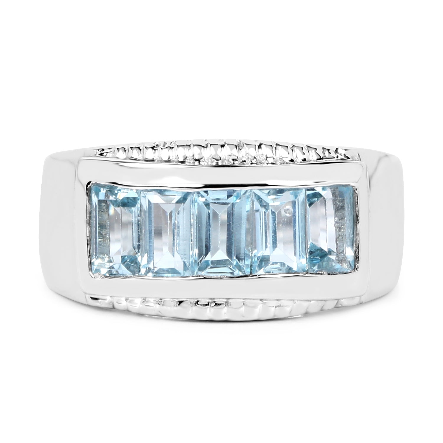 1.75 Carat Genuine Blue Topaz .925 Sterling Silver Ring Bids.com