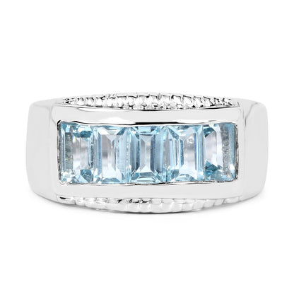 1.75 Carat Genuine Blue Topaz .925 Sterling Silver Ring Bids.com