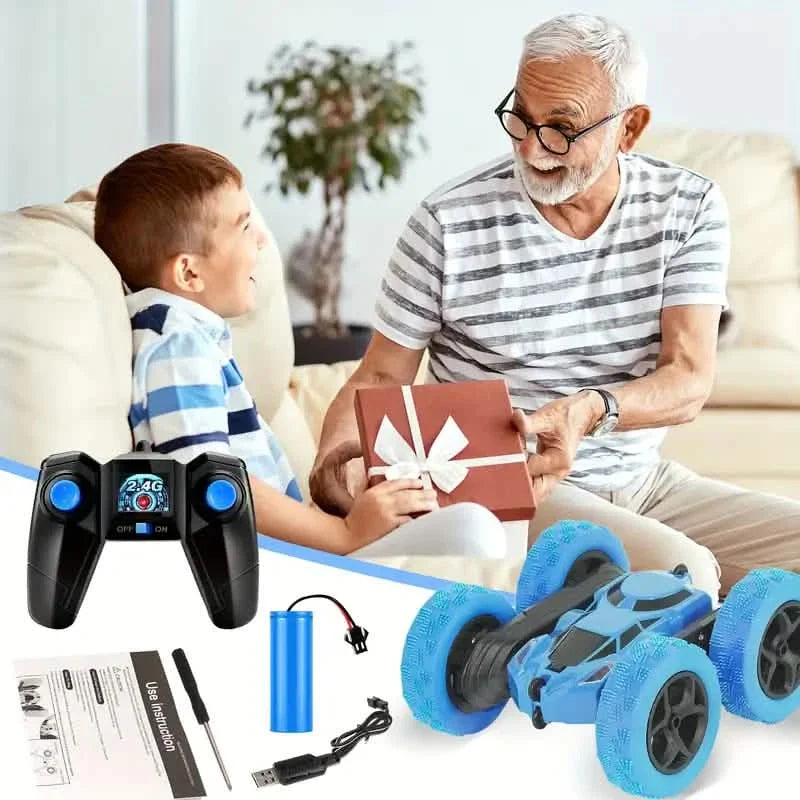 RC Remote Control Car – 4WD, 360° Flip Stunt, LED Lights, Ages 6+ DailySale