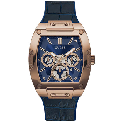 Guess Men's Blue Gold Tone Multi-function Bids.com