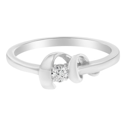 10K White Gold Diamond Promise Ring (1/10 Cttw, H-I Color, SI2-I1 Clarity) - Size 6 Bids.com
