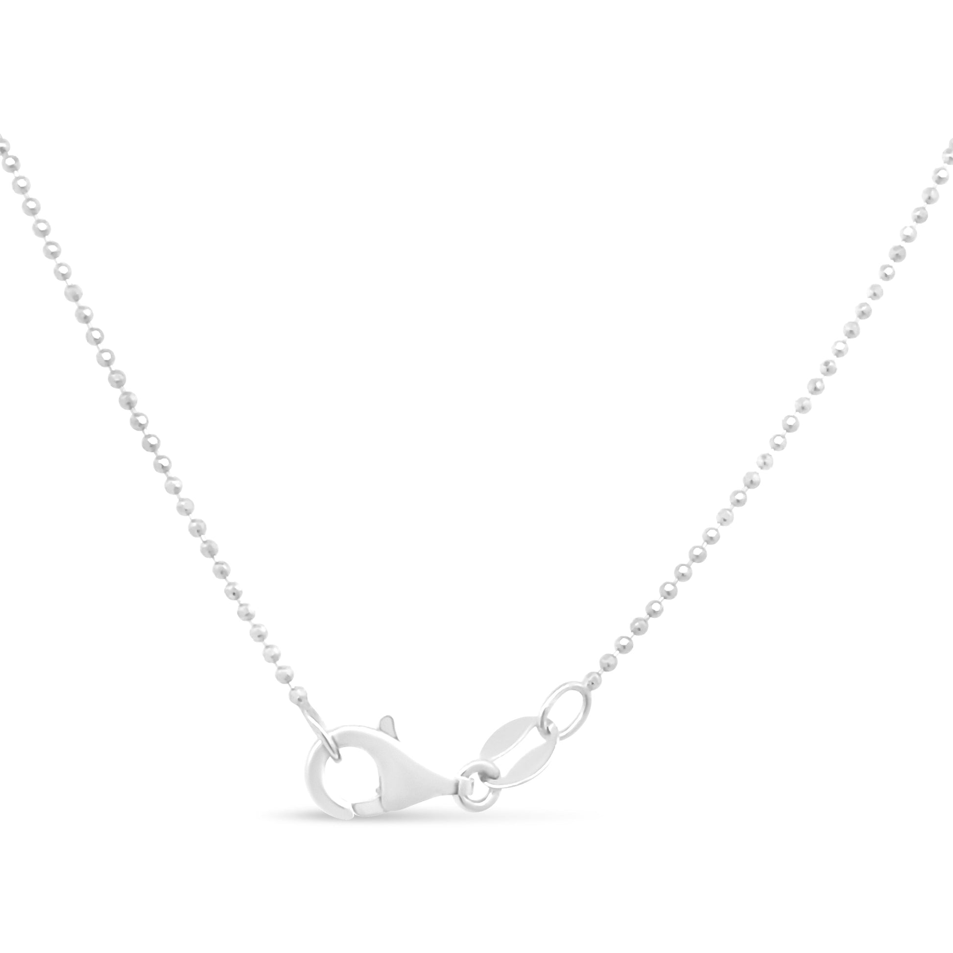 .925 Sterling Silver 0.7mm Slim and Dainty Unisex 18" Inch Ball Bead Chain Necklace Bids.com